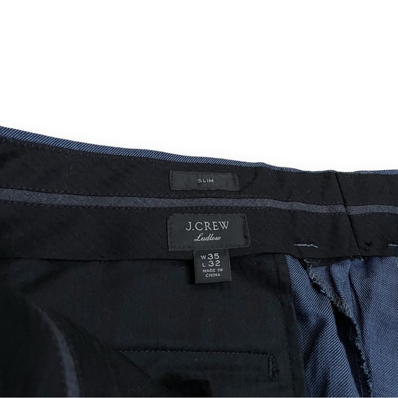 J Crew Ludlow Pants Men's 35 x 32 Wool Blend BlueSize 35 x 32 - Picture 5 of 6